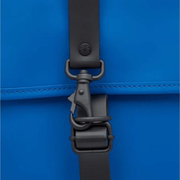 Rains Solid W3 Waves Backpack Blue Black PU Waterproof Adjustable Shoulder Strap - Picture 5 of 10